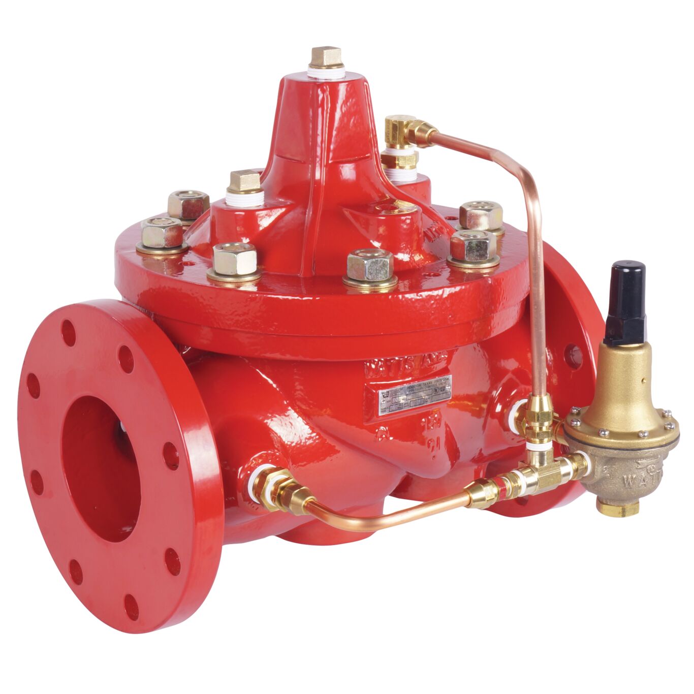 M115F_Flanged-Red-sideview Product Image