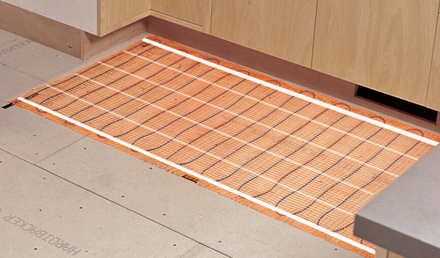 heated floor mat installation